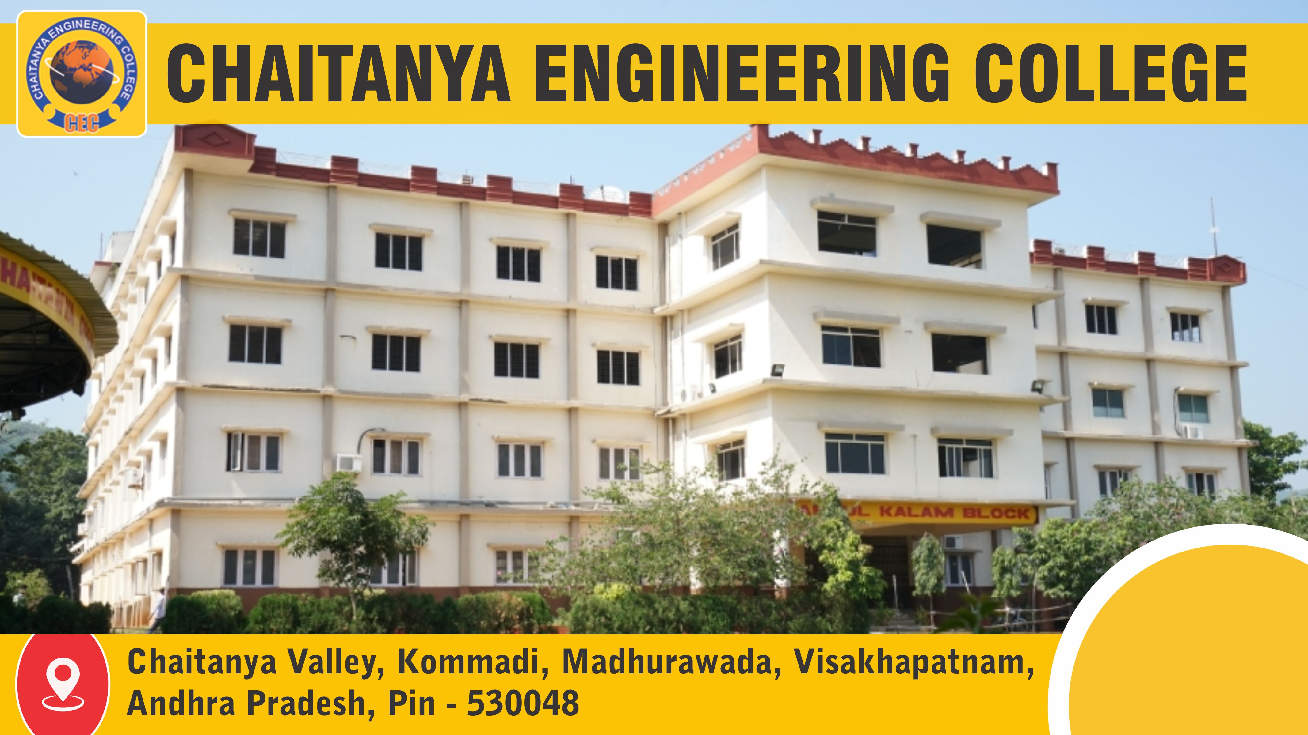 out side view of Chaitanya Engineering College, Visakhapatnam 